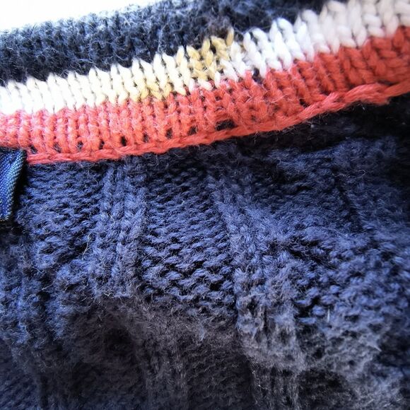 Brooks Brothers Cardigan Tennis Sweater Womens XL Navy Cotton Cable Knit *Pls Rd - Picture 15 of 16